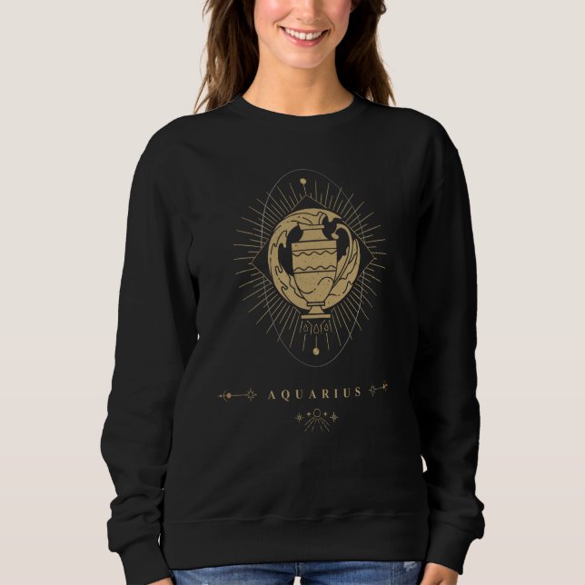 Aquarius zodiac sign sweatshirt (Front)