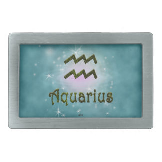 Aquarius Zodiac Sign U Pick Color Rectangular Belt Buckle