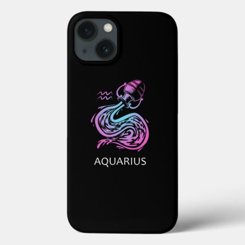 Aquarius Zodiac Sign Water Bearer Birthday Gift iPhone 13 Case