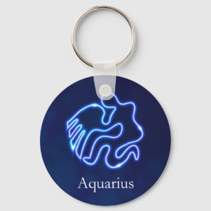Aquarius/Zodiac Sign/water sign/horoscope/sun sign Keychain