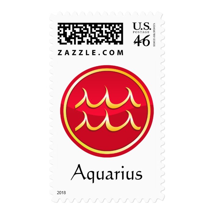 Aquarius   Zodiac Signs Stamp