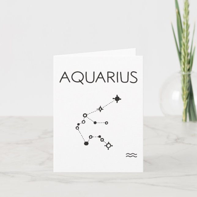 AQUARIUS zodiac star constellation blank card (Front)