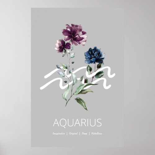 Aquarius Zodiac Star Sign Art Print