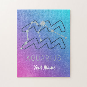 Aquarius Zodiac Star Sign Horoscope Constellation Jigsaw Puzzle