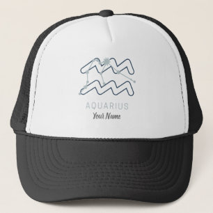 Aquarius Zodiac Star Sign Horoscope Constellation Trucker Hat