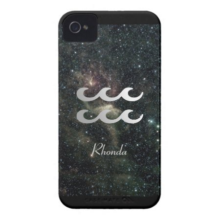 Aquarius Zodiac Star Sign Universe Iphone 4 Cover