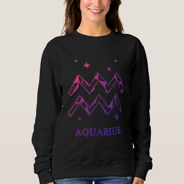 Aquarius Zodiac Sweatshirt (Front)