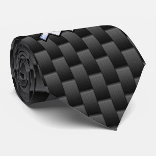 Aquarius Zodiac Symbol Carbon Fiber Decor Neck Tie