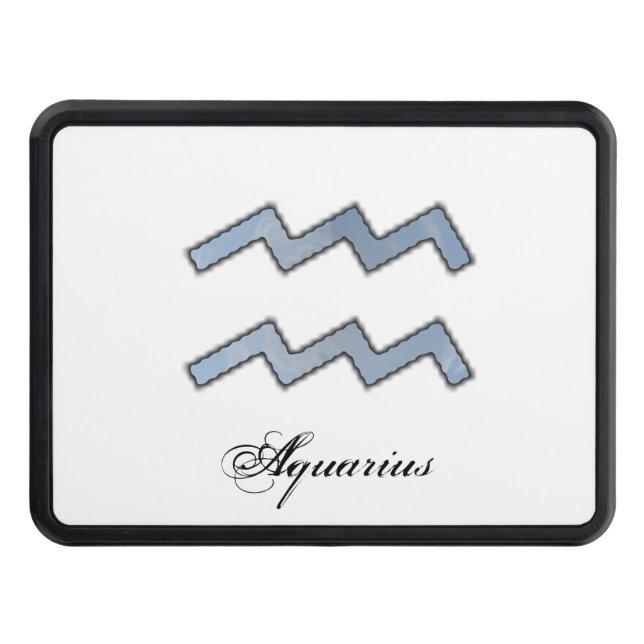 Aquarius Zodiac Symbol Element by K Yoncich Tow Hitch Cover (Front)
