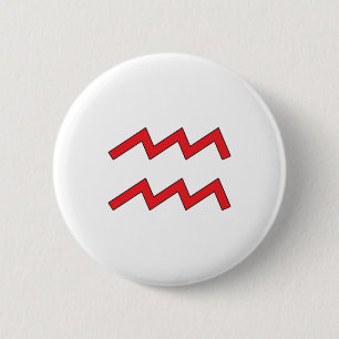 Aquarius, Zodiac symbol, horoscope Pinback Button