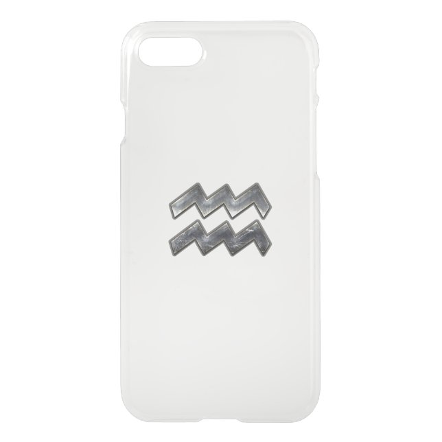 Aquarius Zodiac Symbol on olive green camo Uncommon iPhone Case (Back)