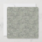 Aquarius Zodiac Symbol on olive green digital camo (Back)