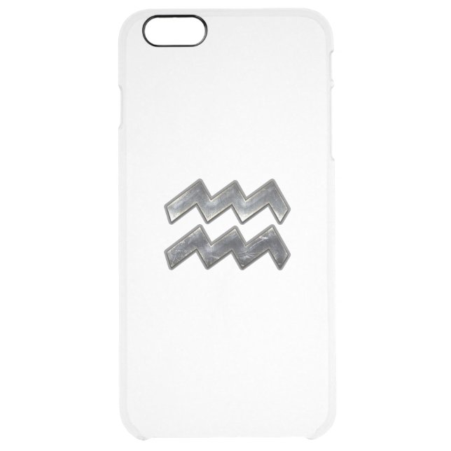 Aquarius Zodiac Symbol on olive green digital camo Uncommon iPhone Case (Back)