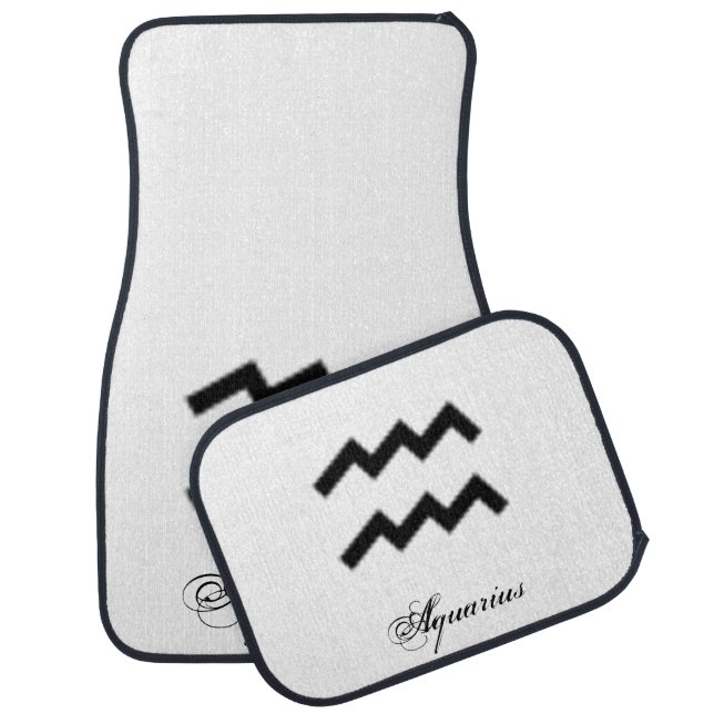 Aquarius Zodiac Symbol Standard by K Yoncich Car Mat (Set)