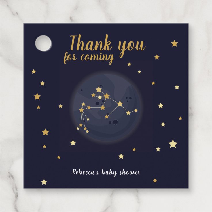 Aquarius zodiac Thank you baby shower Favor Tags | Zazzle