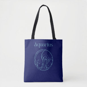 Aquarius Zodiac Tote Bag