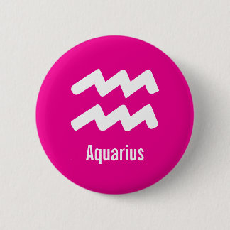 Aquarius Zodiac Traits Minimal Astrology Button