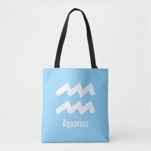 Aquarius Zodiac Traits Minimal Astrology Tote Bag