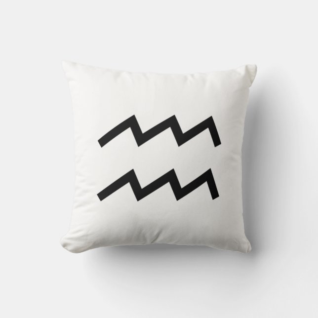 Aquarrius Throw Pillow (Front)
