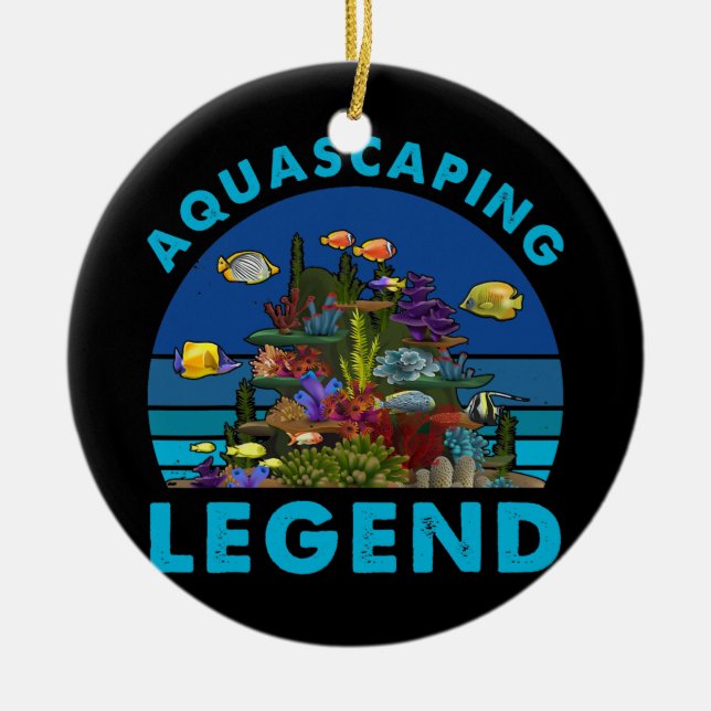 Aquascaping Legend Aquarium Design For Aquarist  Ceramic Ornament (Front)