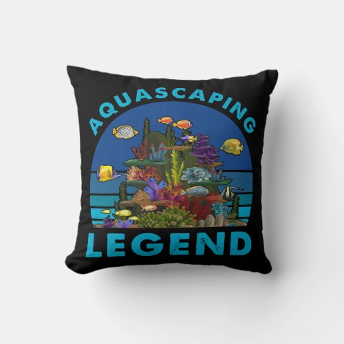 Aquascaping Legend Aquarium Design For Aquarist  Throw Pillow