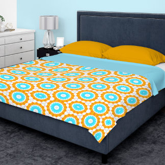 AquaSunrise Mandala Duvet Cover