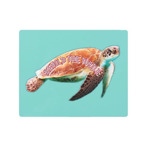 aquatic animal metal print