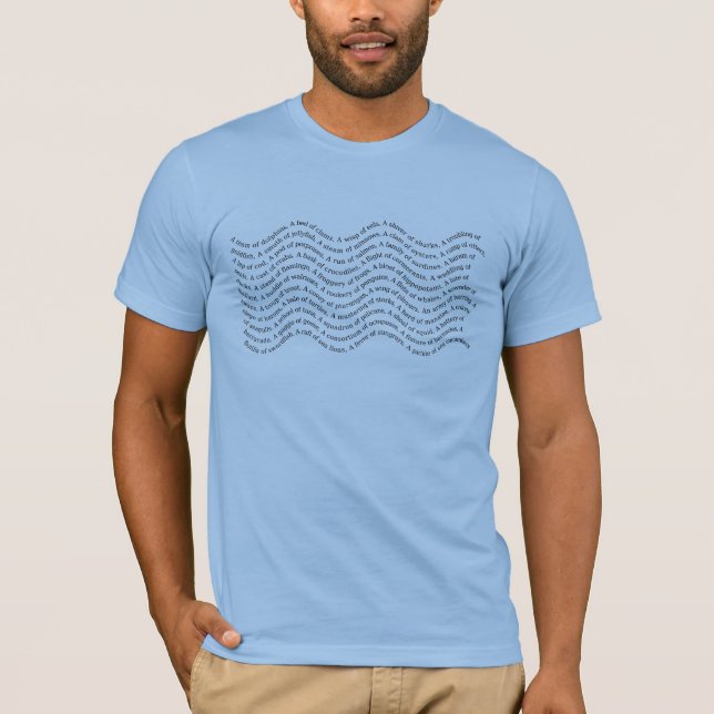 Aquatic Animals Group Names Wave Form T-Shirt (Front)