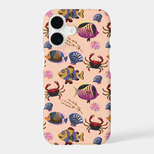 Aquatic animals pattern ocean underwater life 10 iPhone 17 case