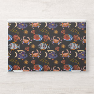Aquatic animals pattern ocean underwater life 11 HP laptop skin