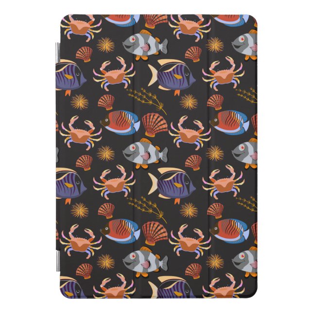 Aquatic animals pattern | ocean underwater life 11 iPad pro cover (Front)