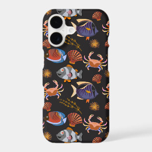Aquatic animals pattern ocean underwater life 11 iPhone 17 case