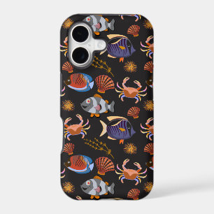 Aquatic animals pattern ocean underwater life 11 iPhone 17 case