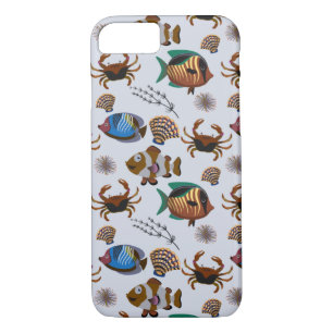 Aquatic animals pattern ocean underwater life 14 iPhone 8/7 case