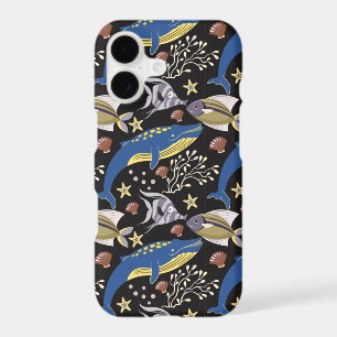 Aquatic animals pattern ocean underwater life 17 iPhone 17 case