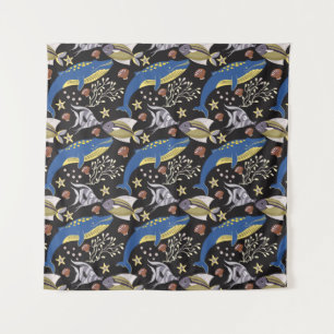 Aquatic animals pattern ocean underwater life 17 tapestry