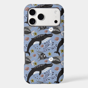 Aquatic animals pattern ocean underwater life 19 iPhone 17 pro max case