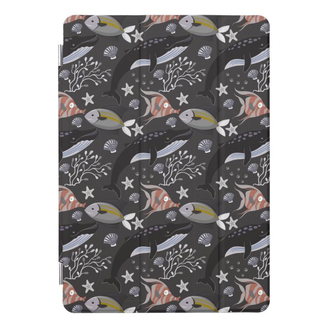 Aquatic animals pattern | ocean underwater life 20 iPad pro cover (Front)