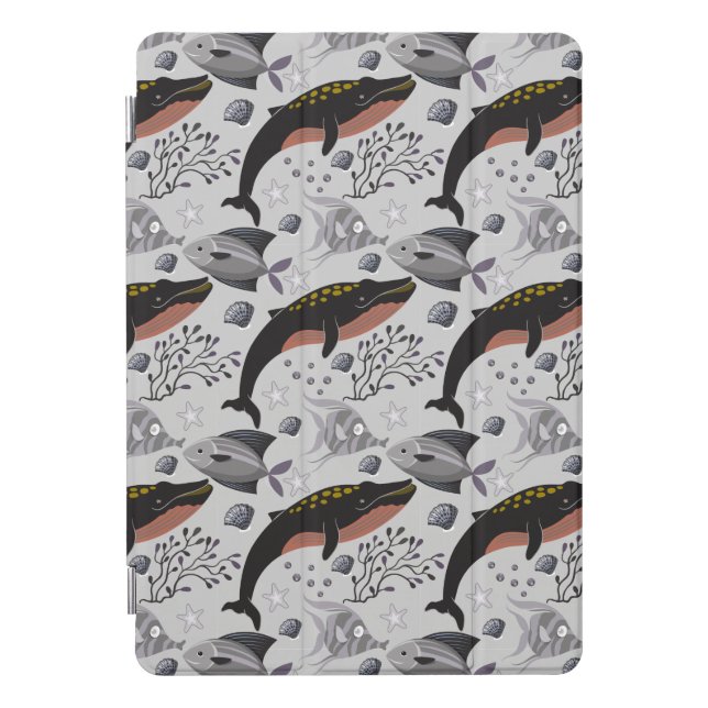 Aquatic animals pattern | ocean underwater life 22 iPad pro cover (Front)