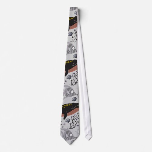 Aquatic animals pattern  ocean underwater life 22 neck tie