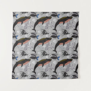 Aquatic animals pattern   ocean underwater life 23 tapestry