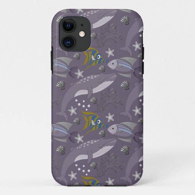 Aquatic animals pattern | ocean underwater life 24 Case-Mate iPhone case (Back)