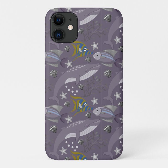 Aquatic animals pattern | ocean underwater life 24 Case-Mate iPhone case (Back)