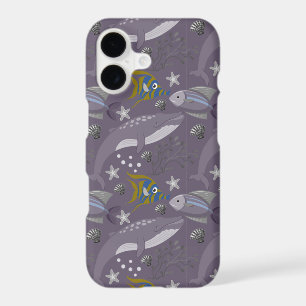 Aquatic animals pattern ocean underwater life 24 iPhone 17 case