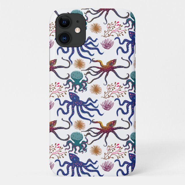 Aquatic animals pattern | ocean underwater life 27 Case-Mate iPhone case (Back)