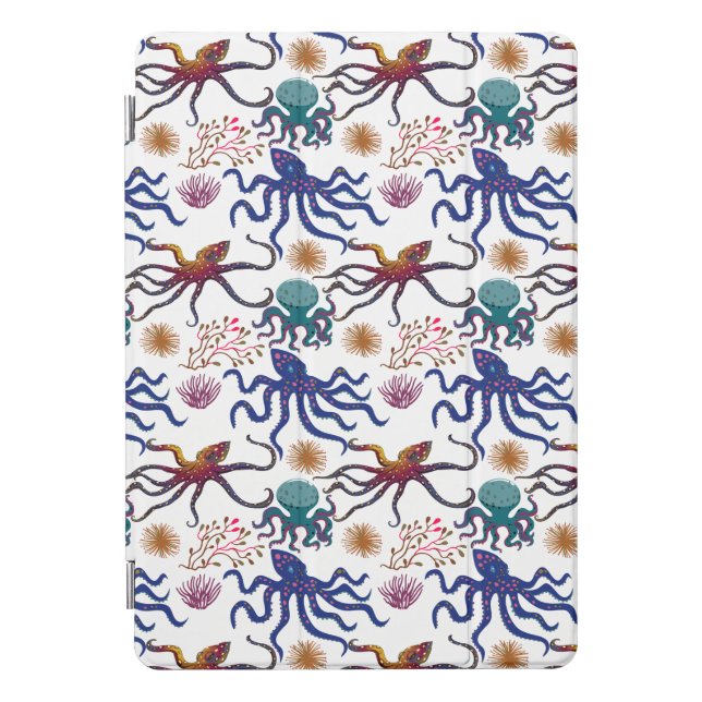 Aquatic animals pattern | ocean underwater life 27 iPad pro cover (Front)
