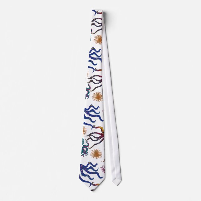 Aquatic animals pattern | ocean underwater life 27 neck tie (Front)