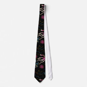 Aquatic animals pattern ocean underwater life 28 neck tie