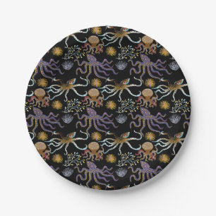 Aquatic animals pattern   ocean underwater life 29 paper plates