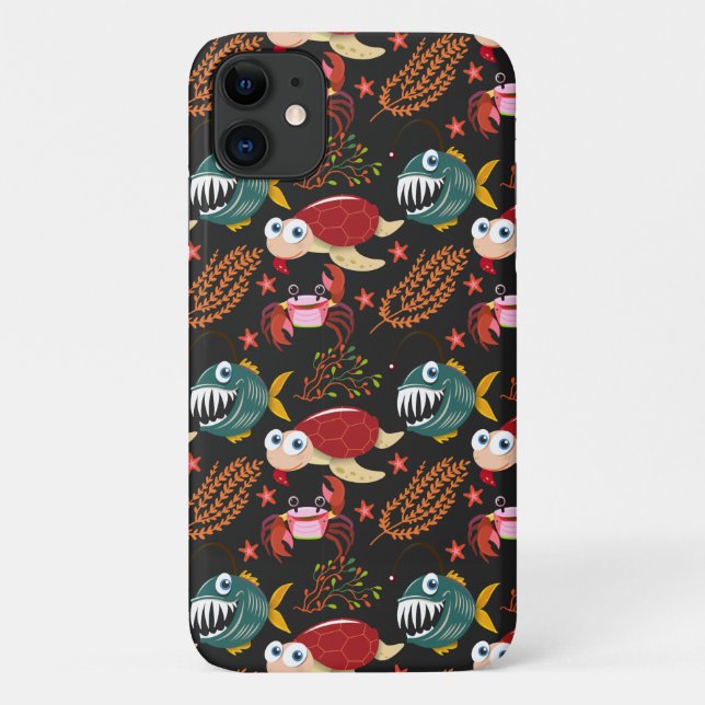 Aquatic animals pattern | ocean underwater life 30 Case-Mate iPhone case (Back)
